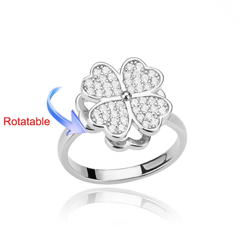 Lucky Clover Spinner Ring