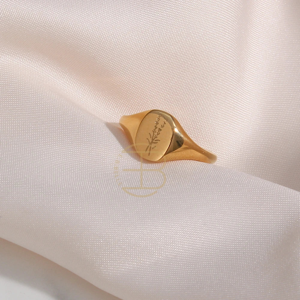 Floral Serenity Signet