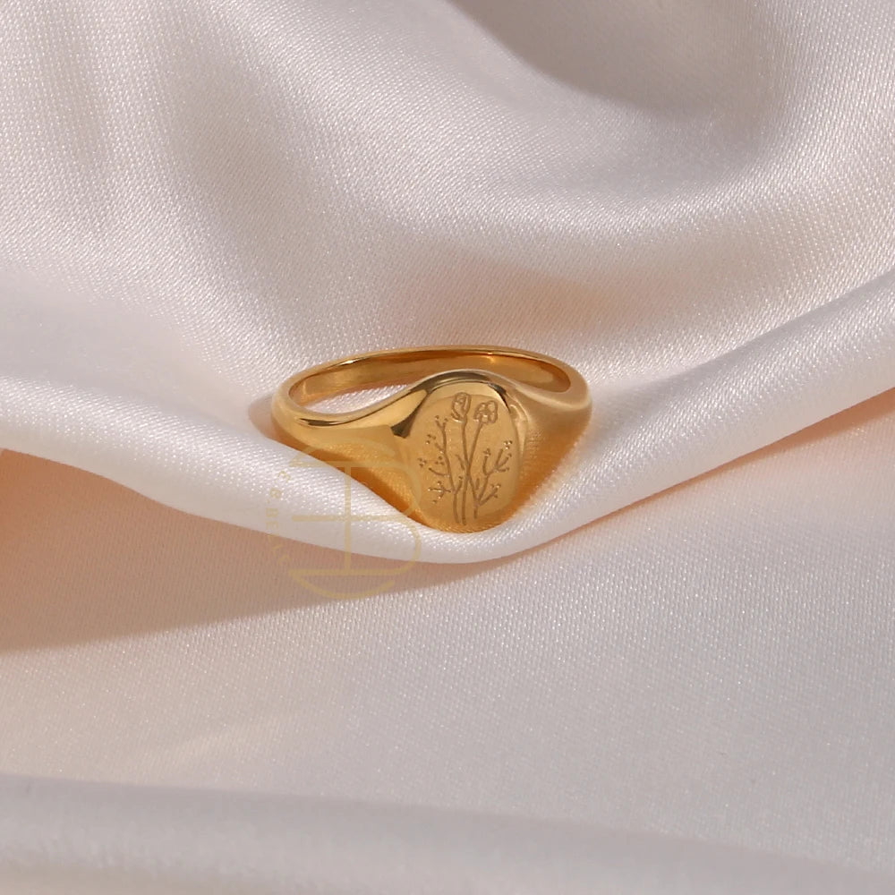 Floral Serenity Signet