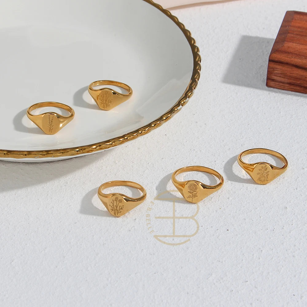 Floral Serenity Signet