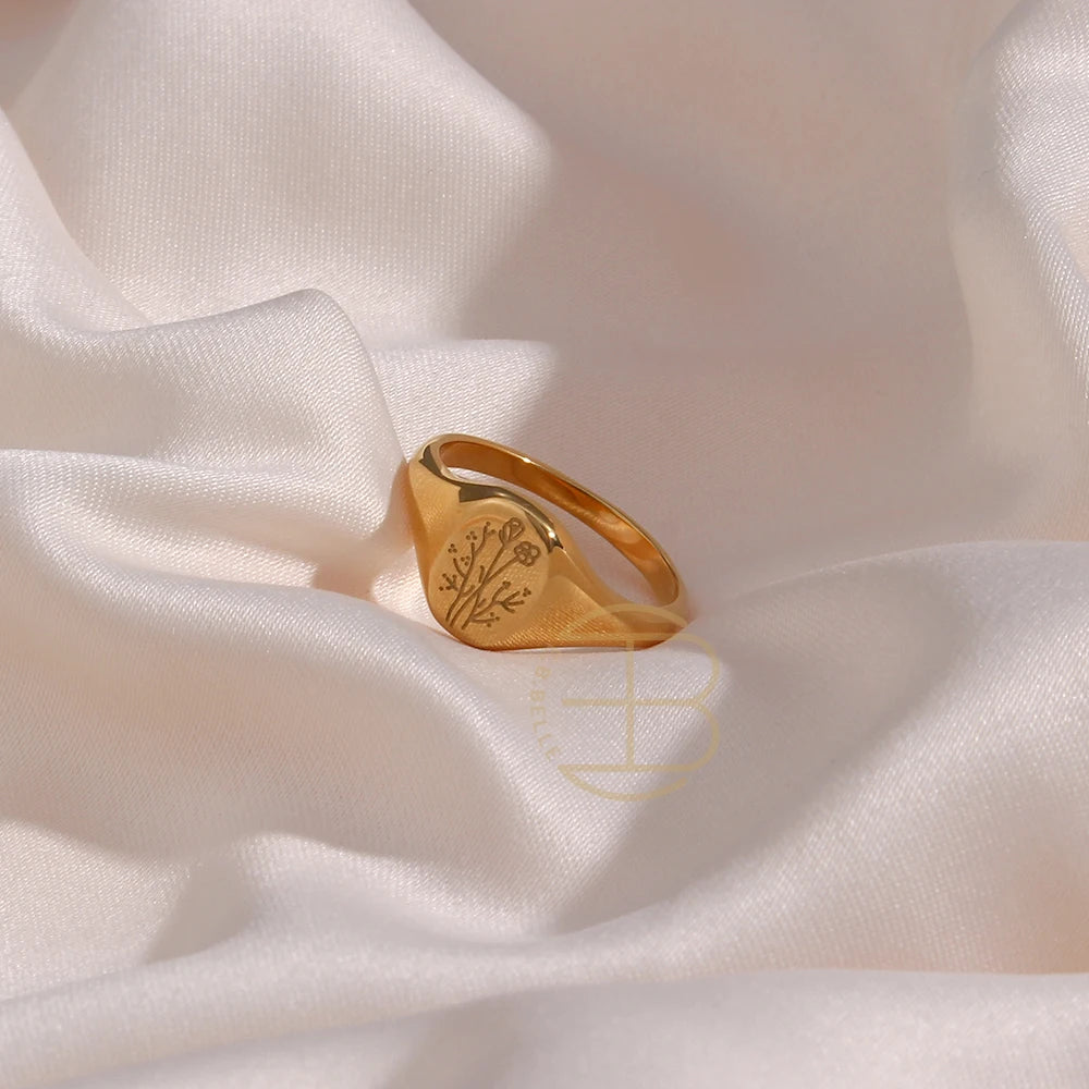 Floral Serenity Signet
