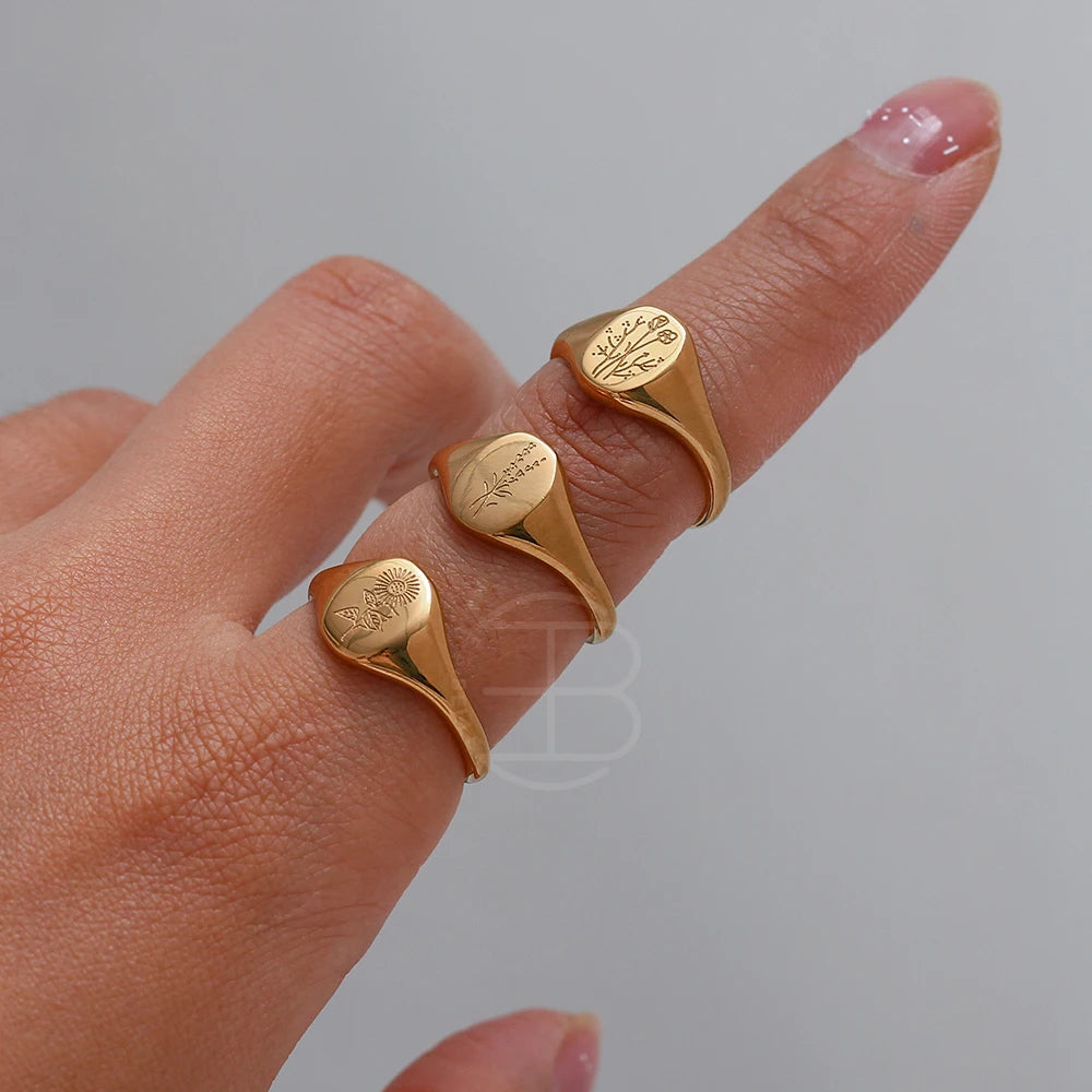 Floral Serenity Signet