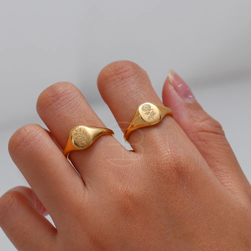Floral Serenity Signet
