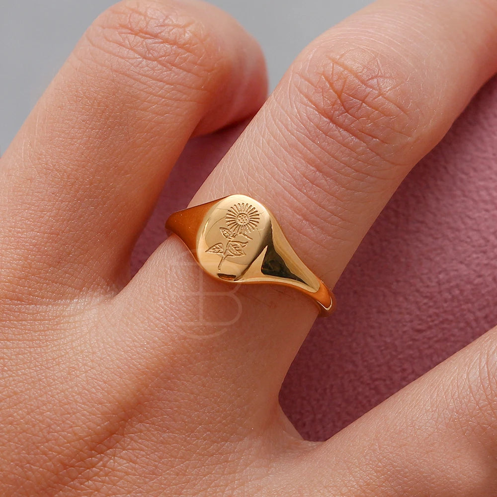 Floral Serenity Signet
