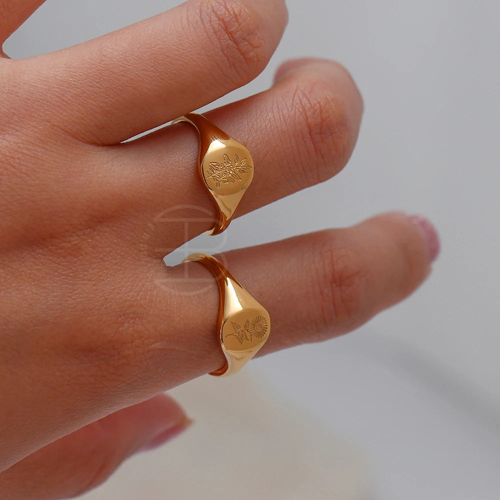Floral Serenity Signet