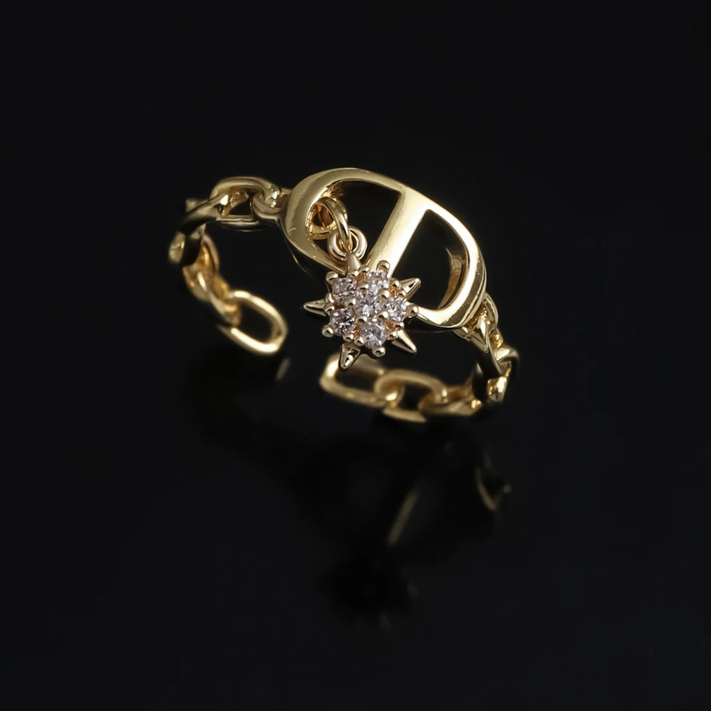 CrossGlow Letter Ring