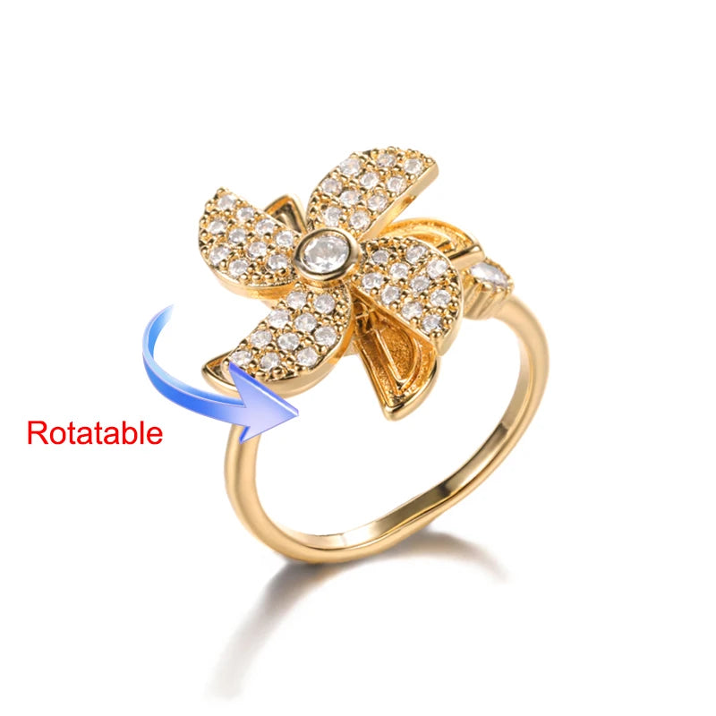 Lucky Clover Spinner Ring