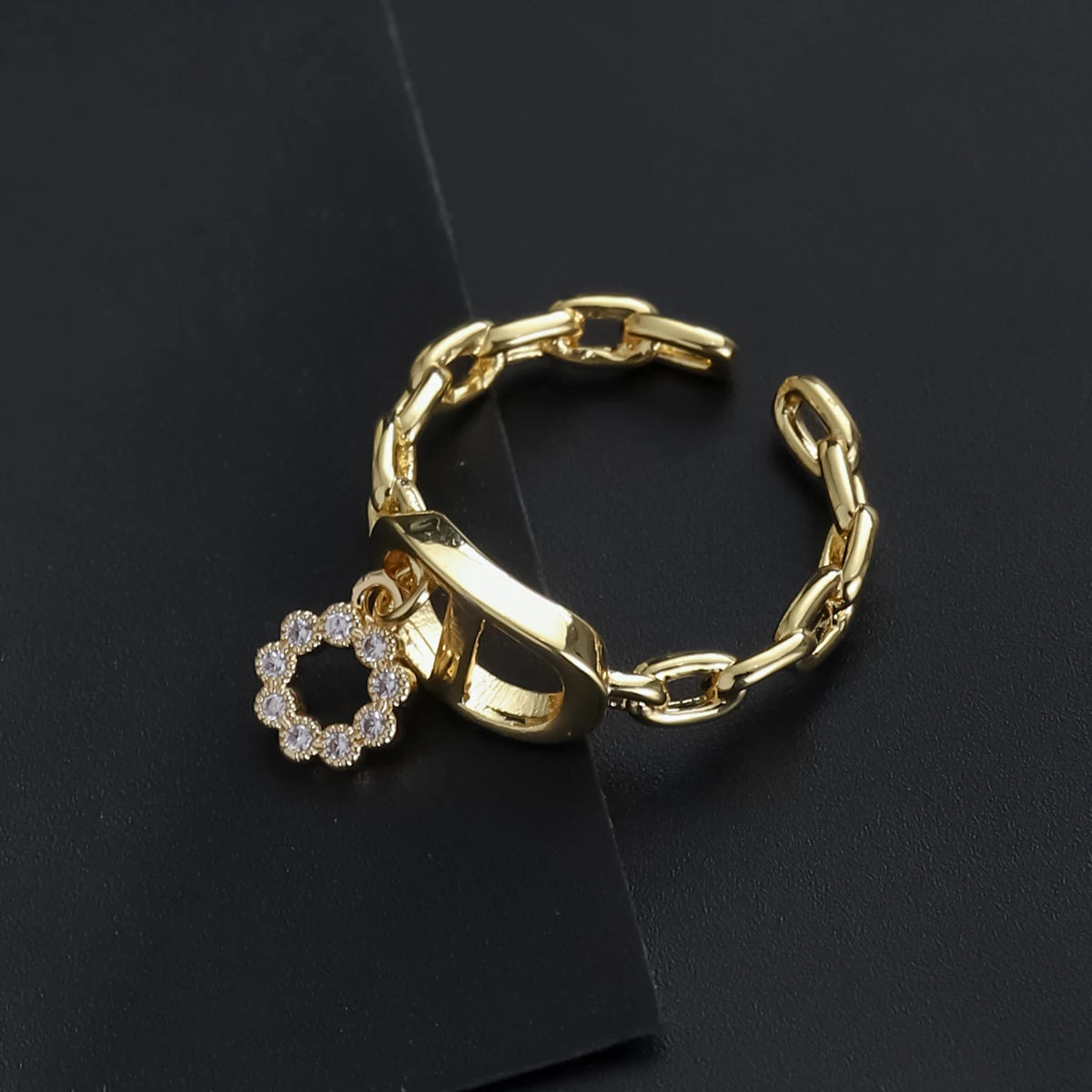 CrossGlow Letter Ring