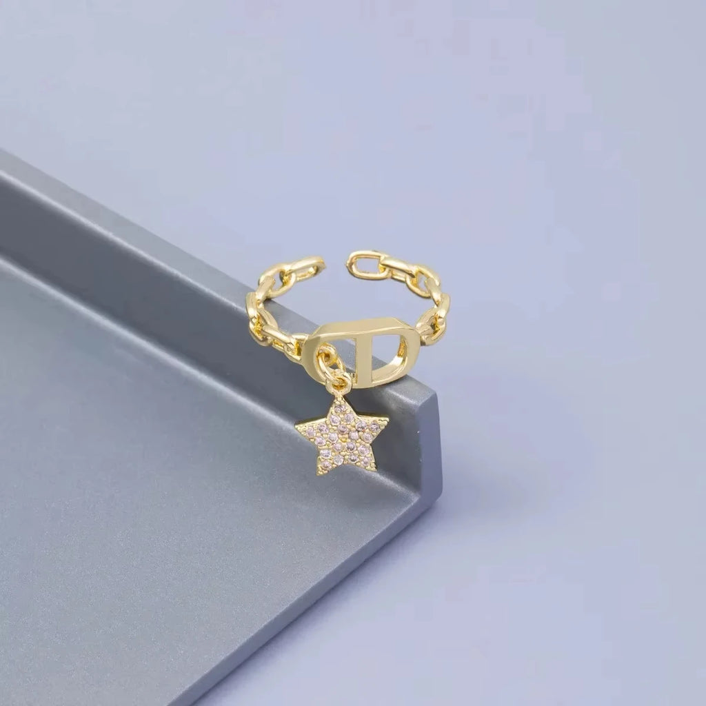 CrossGlow Letter Ring