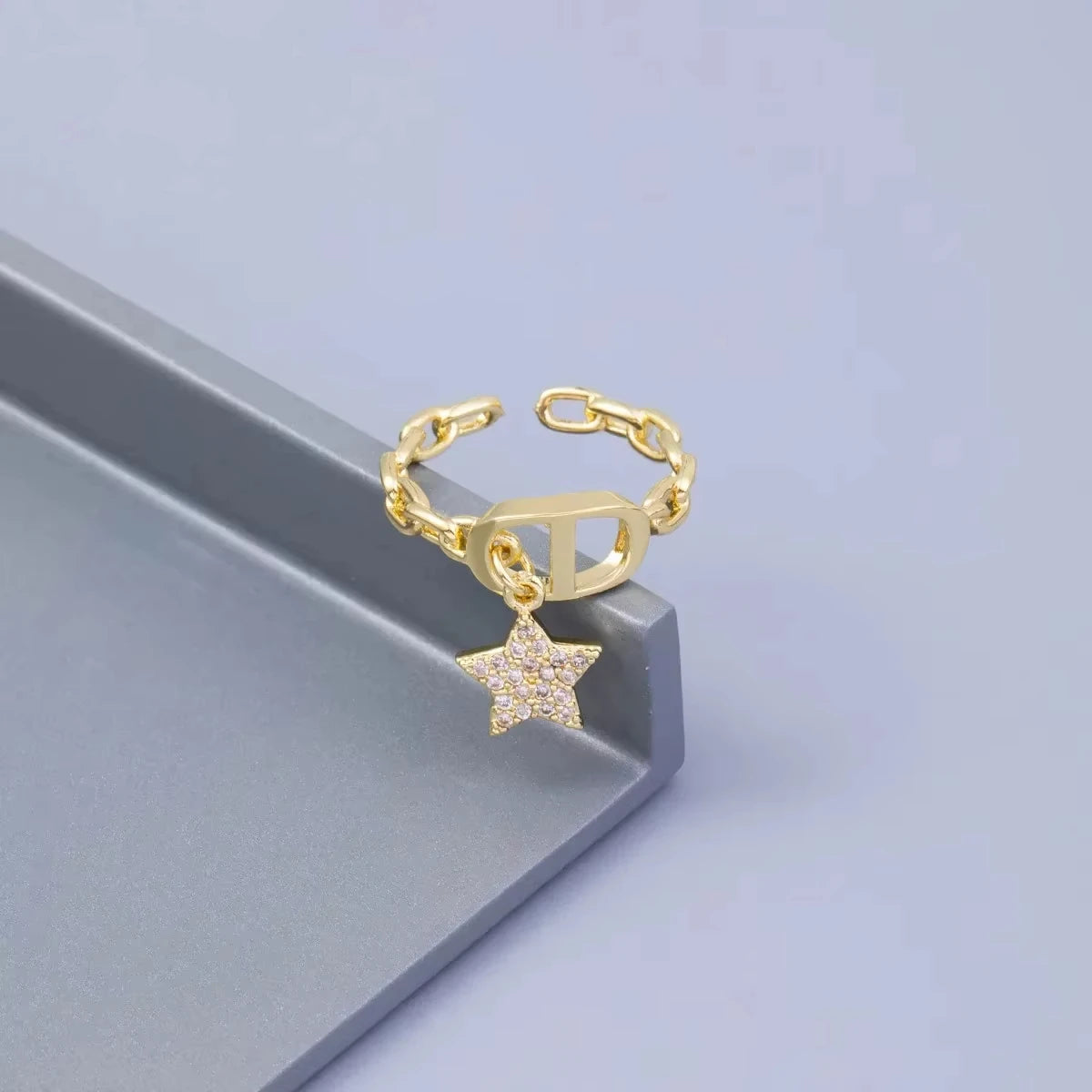 CrossGlow Letter Ring