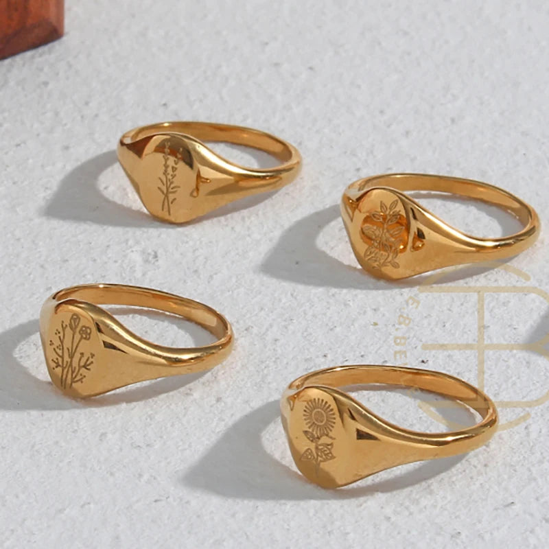 Floral Serenity Signet