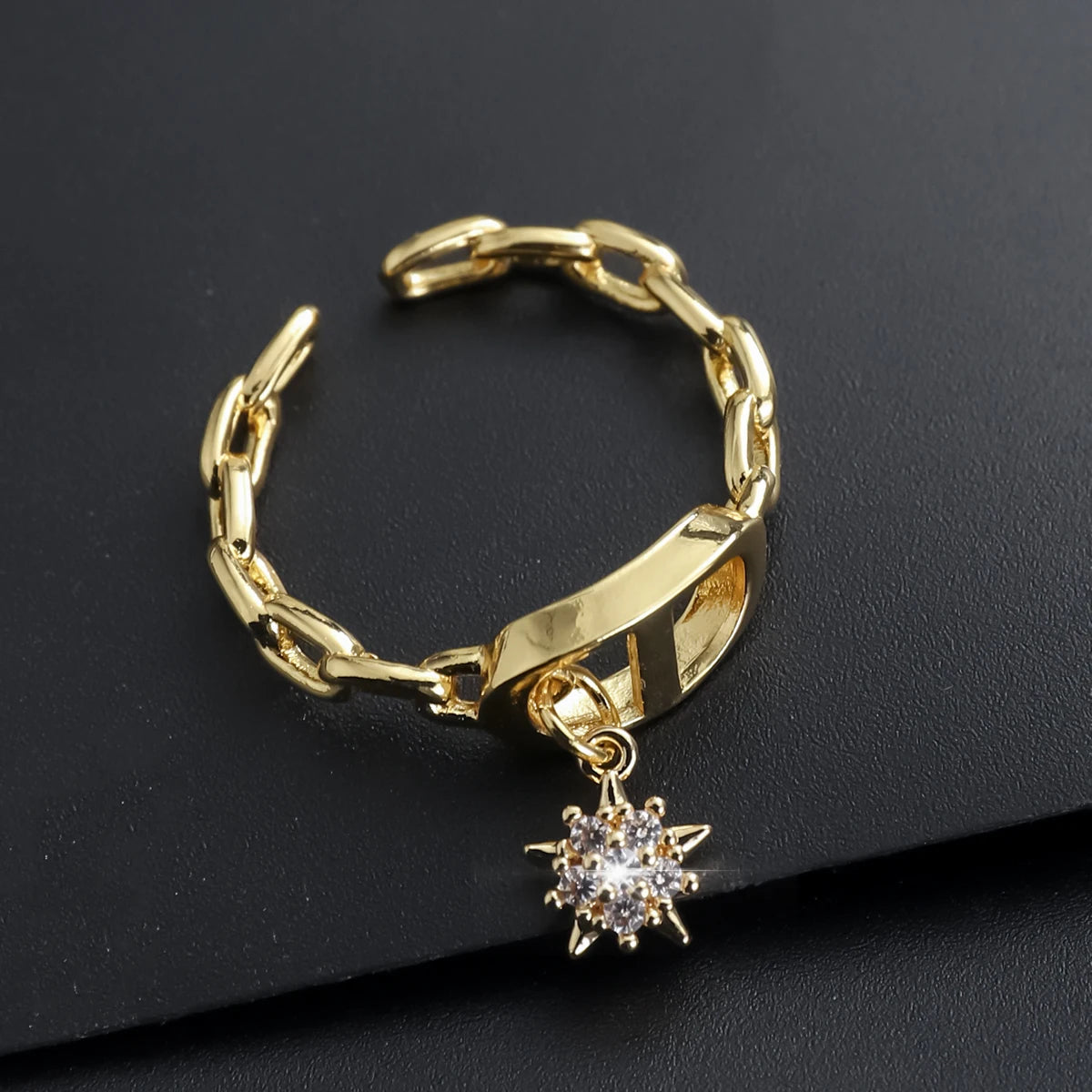 CrossGlow Letter Ring