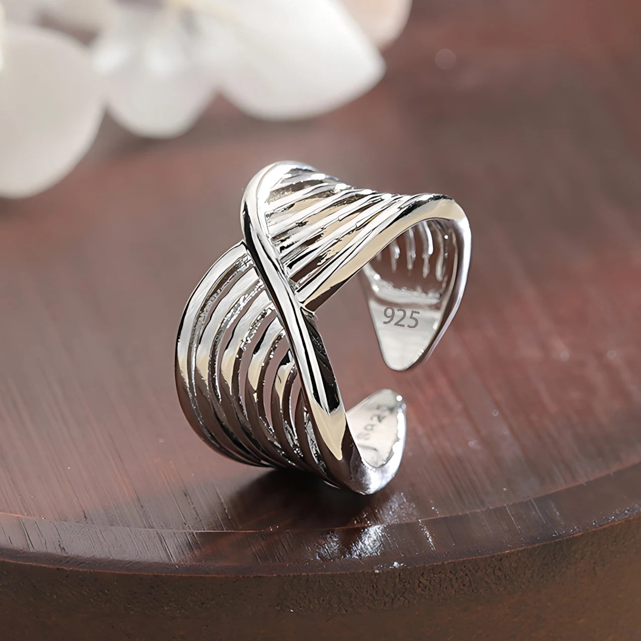 Floral Groove Ring