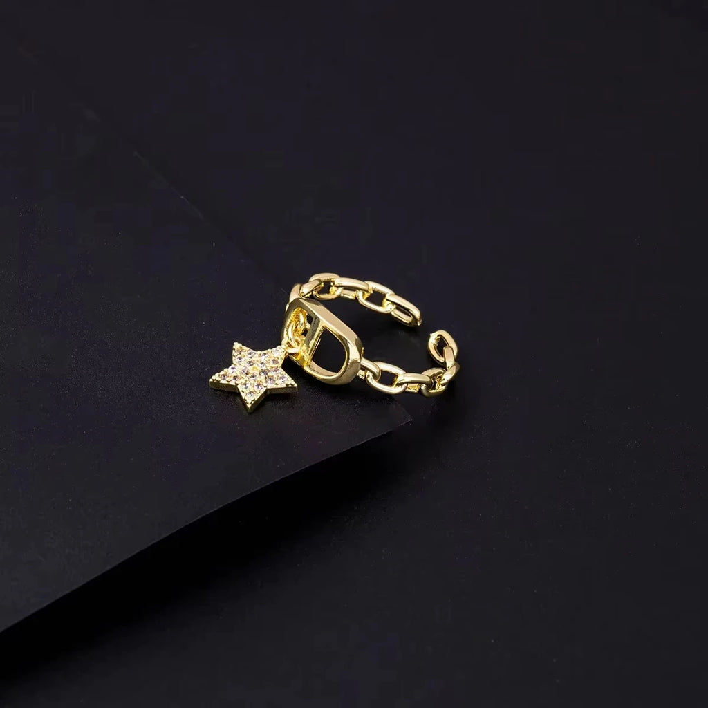 CrossGlow Letter Ring
