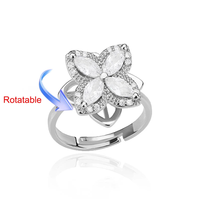 Lucky Clover Spinner Ring