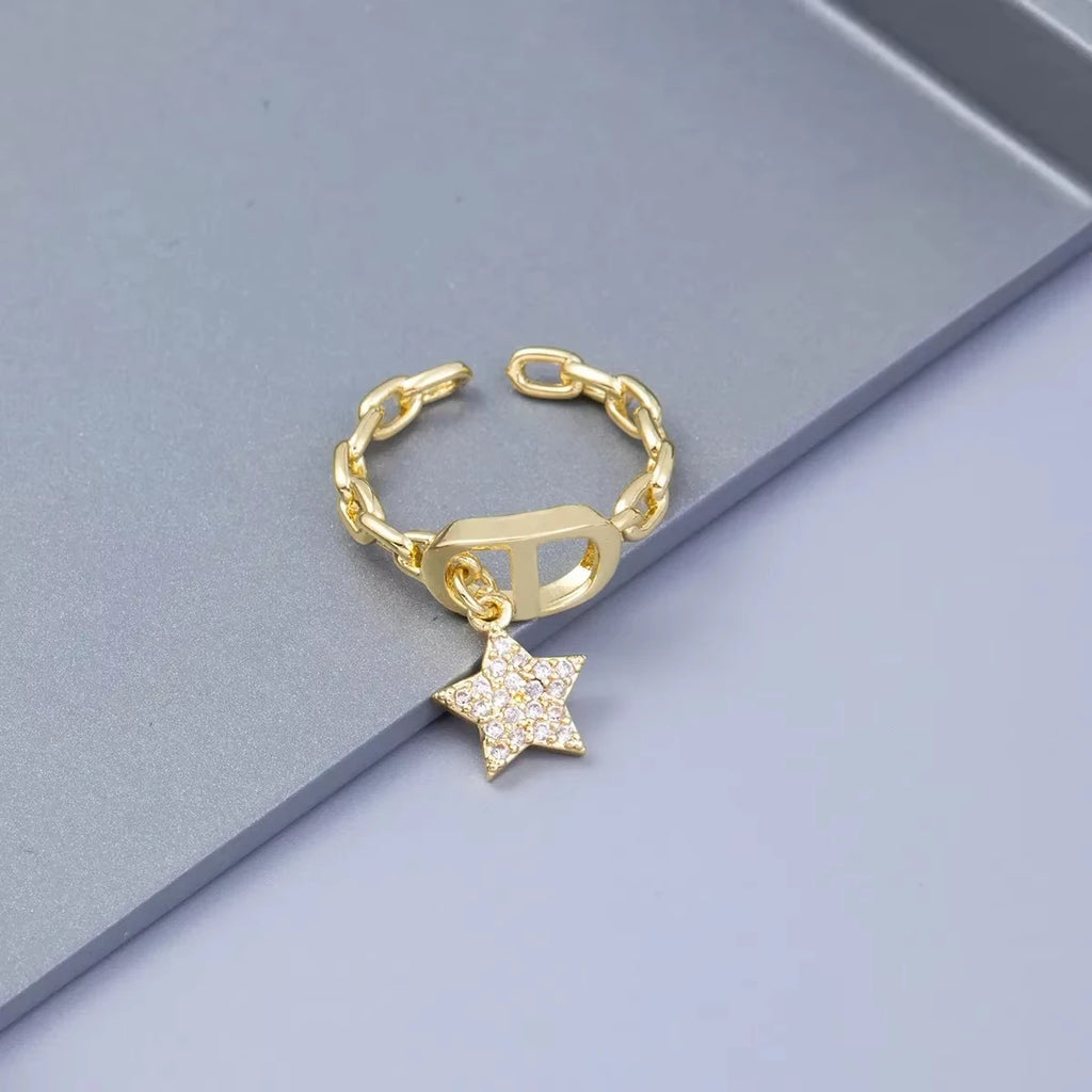 CrossGlow Letter Ring
