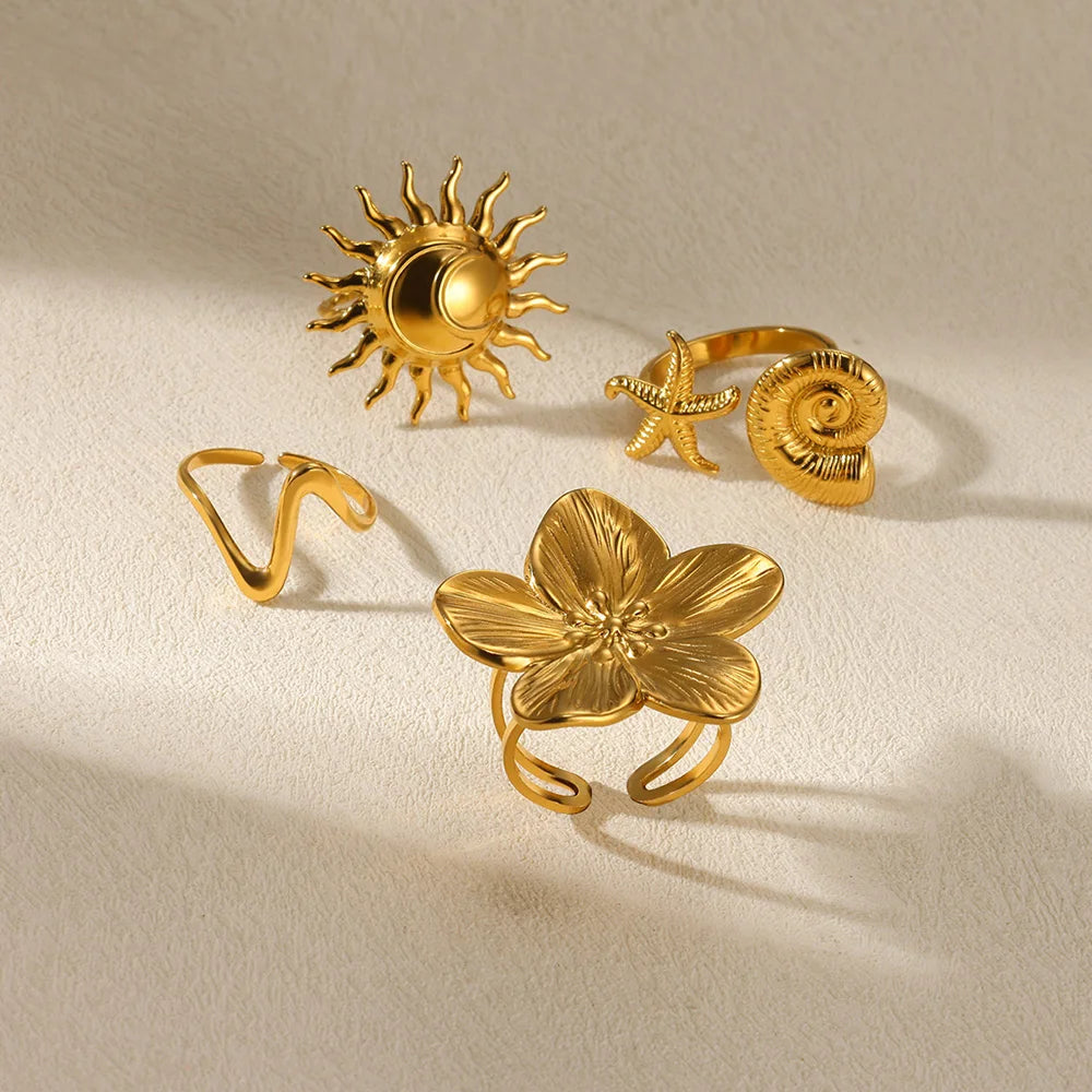SunBloom Starfish Ring