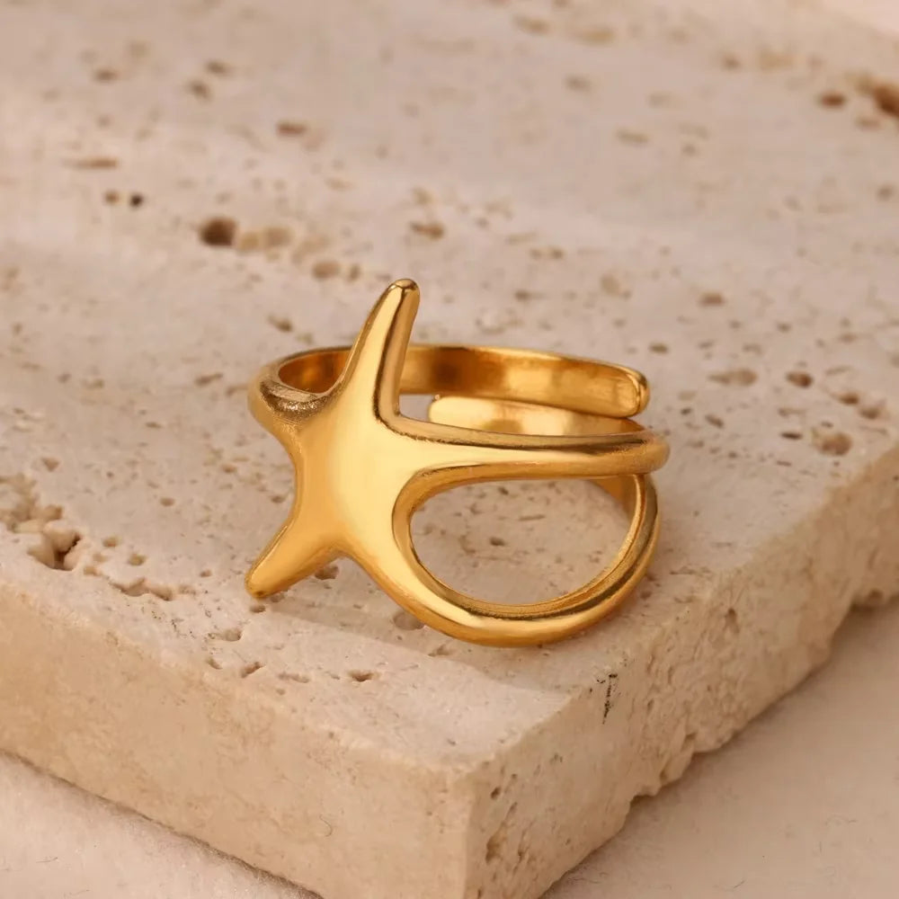 SunBloom Starfish Ring