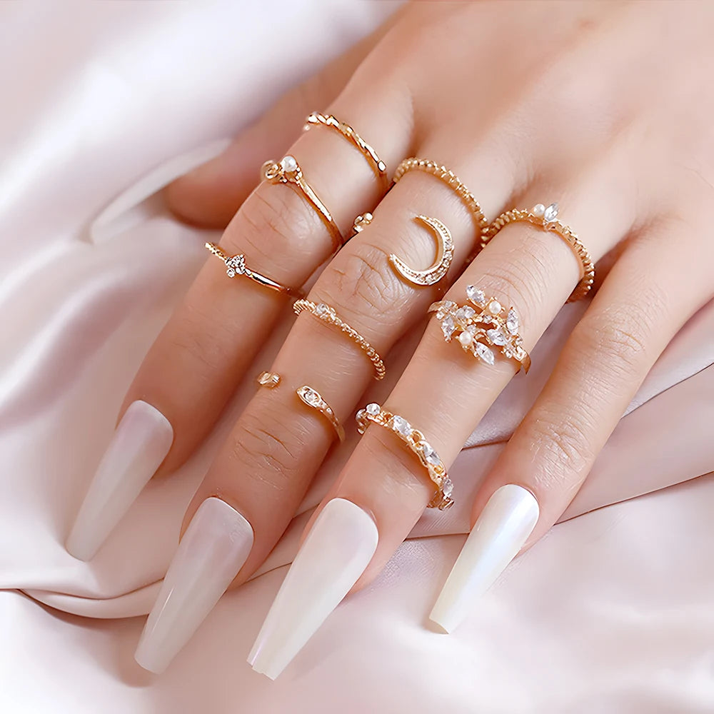 Boho Charm Ring Set