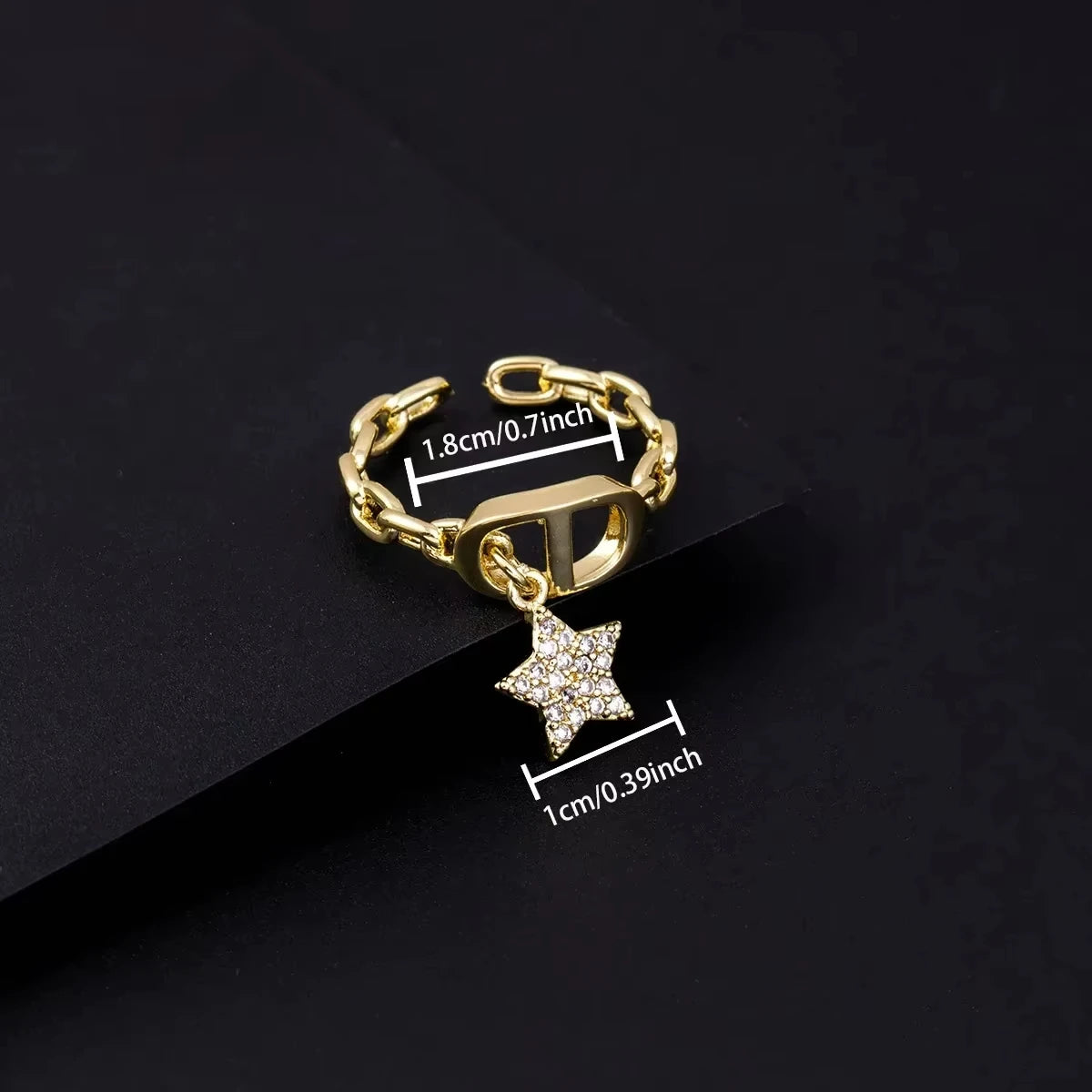 CrossGlow Letter Ring
