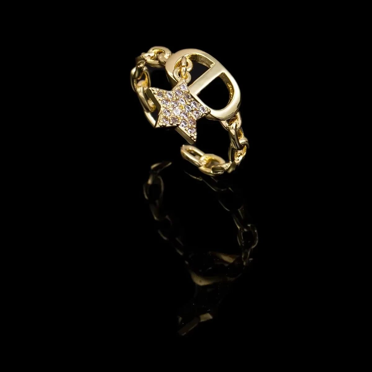 CrossGlow Letter Ring