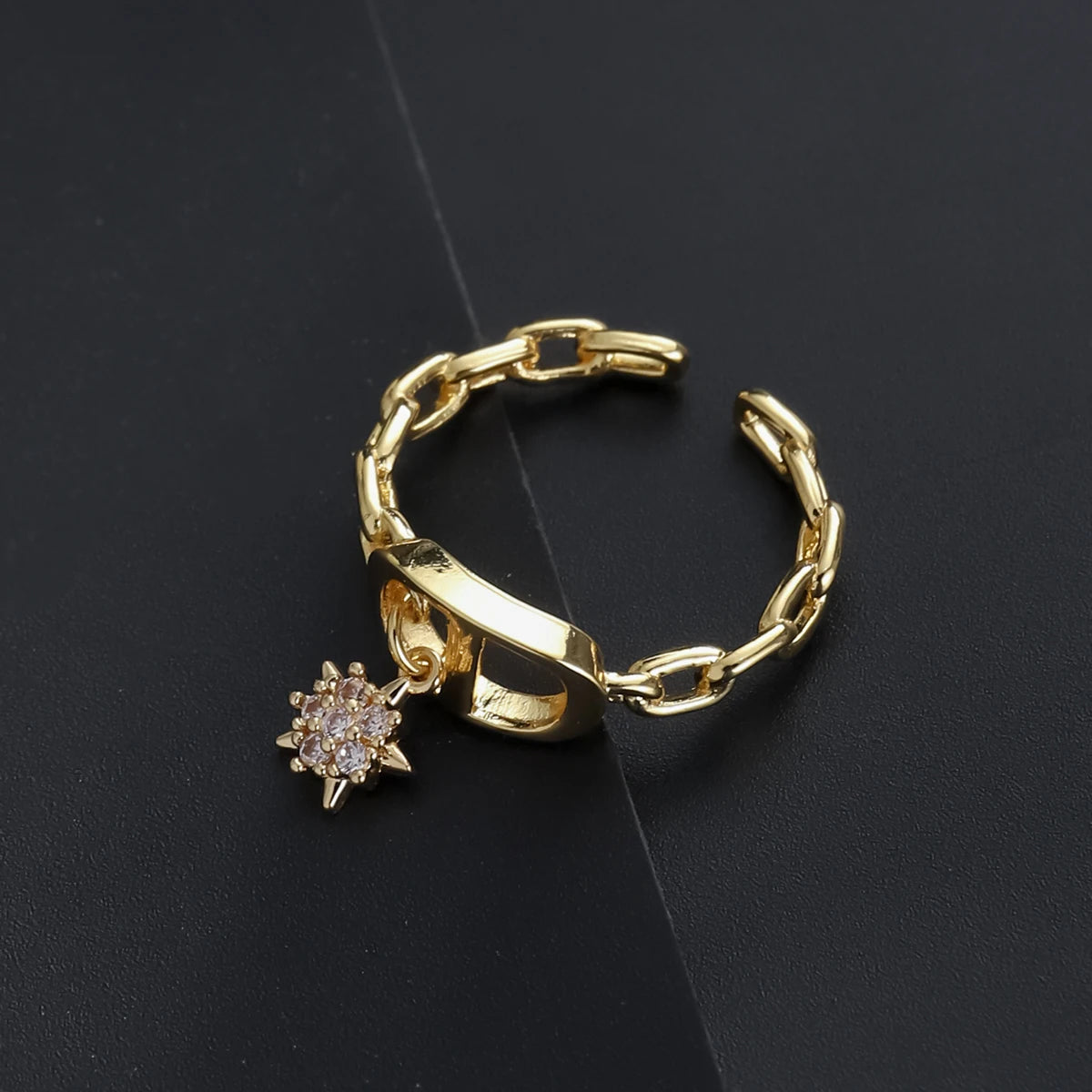 CrossGlow Letter Ring