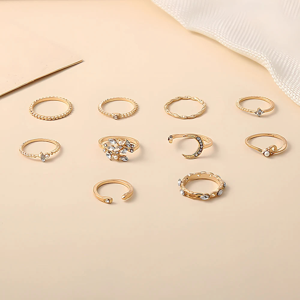 Boho Charm Ring Set